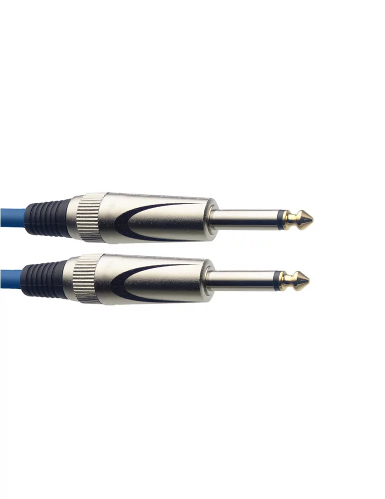  STAGG SGC3DL CBL Instrument cable, jack/jack (m/m), 3 m (10"), heavy-duty connectors, blue, S-series|MusicGoodDeal 