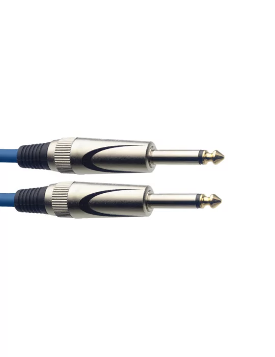  STAGG SGC3DL CBL Instrument cable, jack/jack (m/m), 3 m (10"), heavy-duty connectors, blue, S-series|MusicGoodDeal 