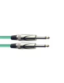  STAGG SGC3DL CGR Instrument cable, jack/jack (m/m), 3 m (10"), heavy-duty connectors, green, S-series|MusicGoodDeal 