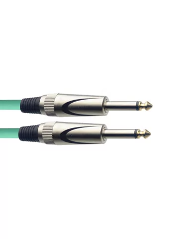  STAGG SGC3DL CGR Instrument cable, jack/jack (m/m), 3 m (10"), heavy-duty connectors, green, S-series|MusicGoodDeal  2