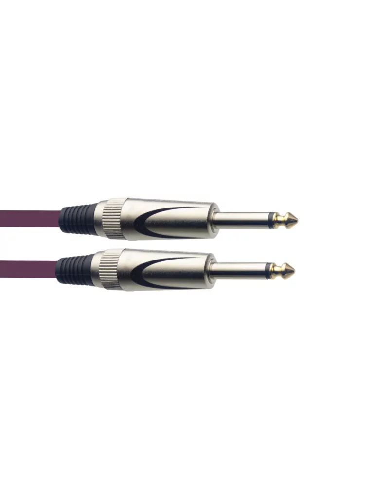  STAGG SGC3DL CPP Instrument cable, jack/jack (m/m), 3 m (10"), heavy-duty connectors, purple, S-series|MusicGoodDeal 