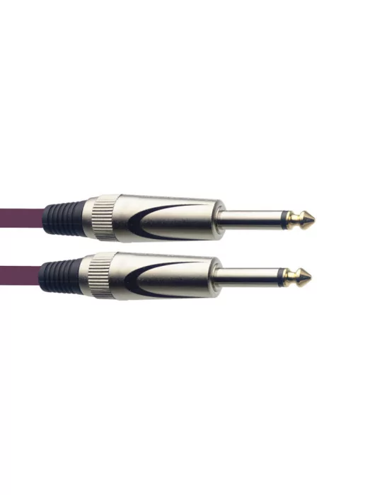  STAGG SGC3DL CPP Instrument cable, jack/jack (m/m), 3 m (10"), heavy-duty connectors, purple, S-series|MusicGoodDeal 
