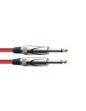  STAGG SGC3DL CRD Instrument cable, jack/jack (m/m), 3 m (10"), heavy-duty connectors, red, S-series|MusicGoodDeal 