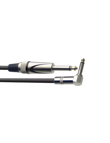  STAGG SGC3PL DL Instrument cable, jack/jack (m/m, straight/L-shaped), 3 m (10"), heavy-duty connectors, S-series|MusicGoodDeal 