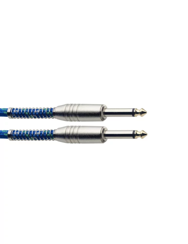  STAGG SGC3VT BL 3M/10FT VINTWEED CABLE-BLUE|MusicGoodDeal 