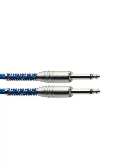  STAGG SGC3VT BL 3M/10FT VINTWEED CABLE-BLUE|MusicGoodDeal 