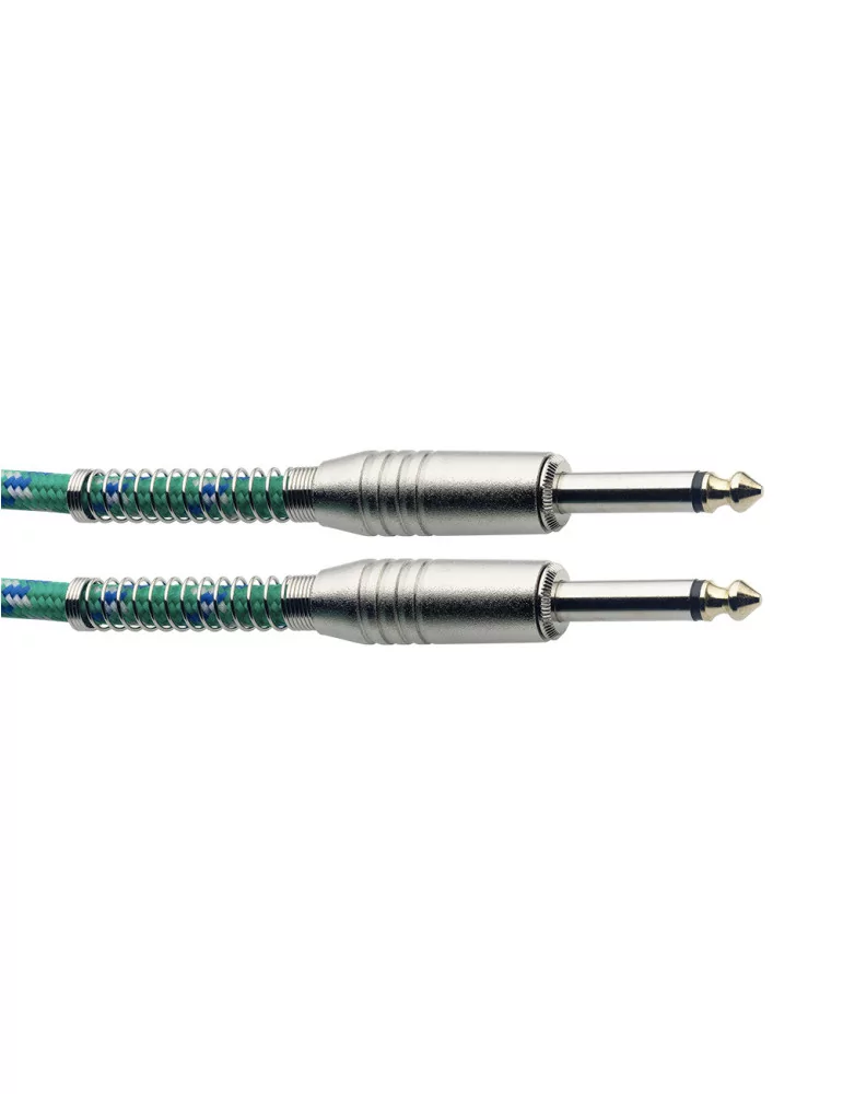  STAGG SGC3VT GR 3M/10FT VINTWEED CABLE-GREEN|MusicGoodDeal 