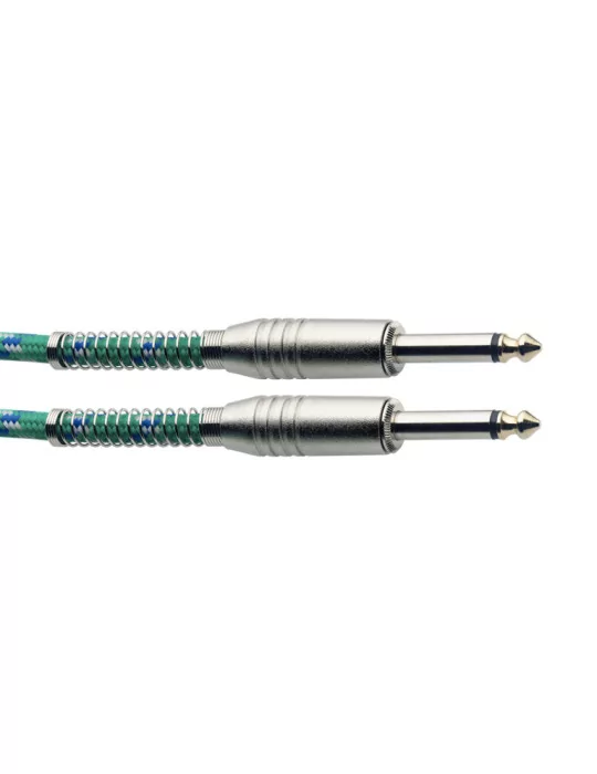  STAGG SGC3VT GR 3M/10FT VINTWEED CABLE-GREEN|MusicGoodDeal 