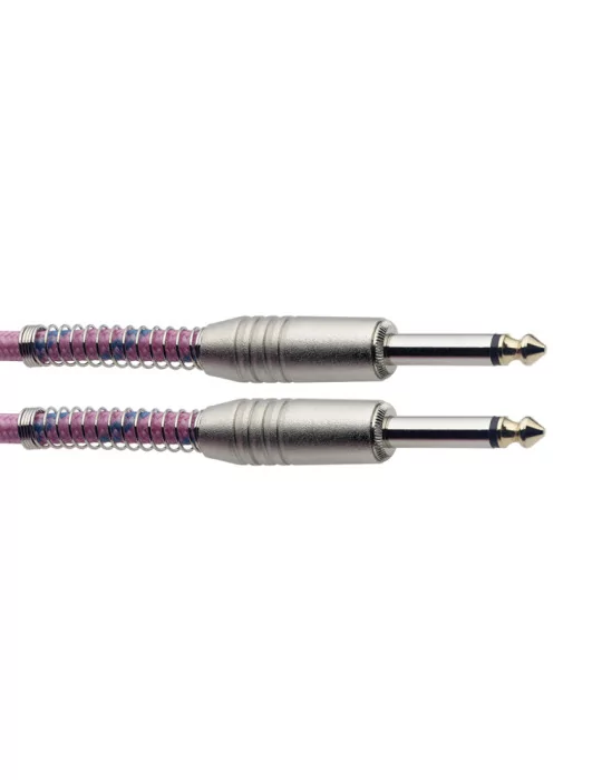  STAGG SGC3VT PK 3M/10FT VINTWEED CABLE-PINK|MusicGoodDeal 