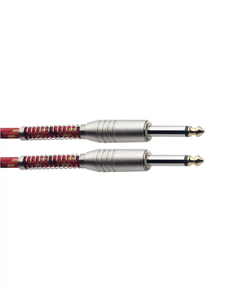  STAGG SGC3VT RD 3M/10FT VINTWEED CABLE-RED|MusicGoodDeal 