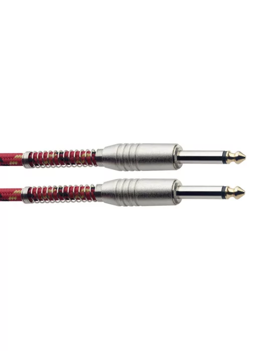  STAGG SGC3VT RD 3M/10FT VINTWEED CABLE-RED|MusicGoodDeal 