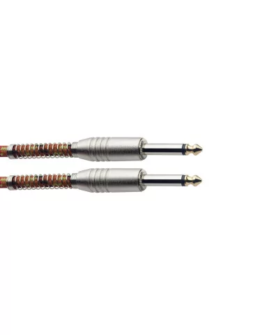  STAGG SGC6VT OR Instrument cable, jack/jack (m/m), 6 m (20"), orange, vintage tweed style, S-series|MusicGoodDeal 