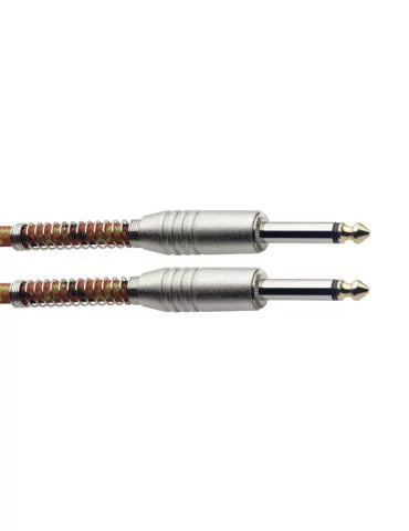  STAGG SGC6VT OR Instrument cable, jack/jack (m/m), 6 m (20"), orange, vintage tweed style, S-series|MusicGoodDeal  2