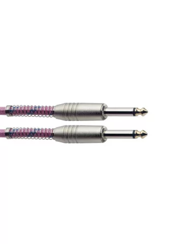  STAGG SGC6VT PK Instrument cable, jack/jack (m/m), 6 m (20"), pink, vintage tweed style, S-series|MusicGoodDeal 