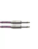  STAGG SGC6VT PK Instrument cable, jack/jack (m/m), 6 m (20"), pink, vintage tweed style, S-series|MusicGoodDeal 