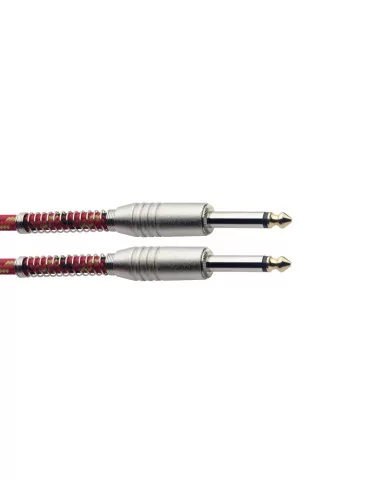  STAGG SGC6VT RD Instrument cable, jack/jack (m/m), 6 m (20"), red, vintage tweed style, S-series|MusicGoodDeal 
