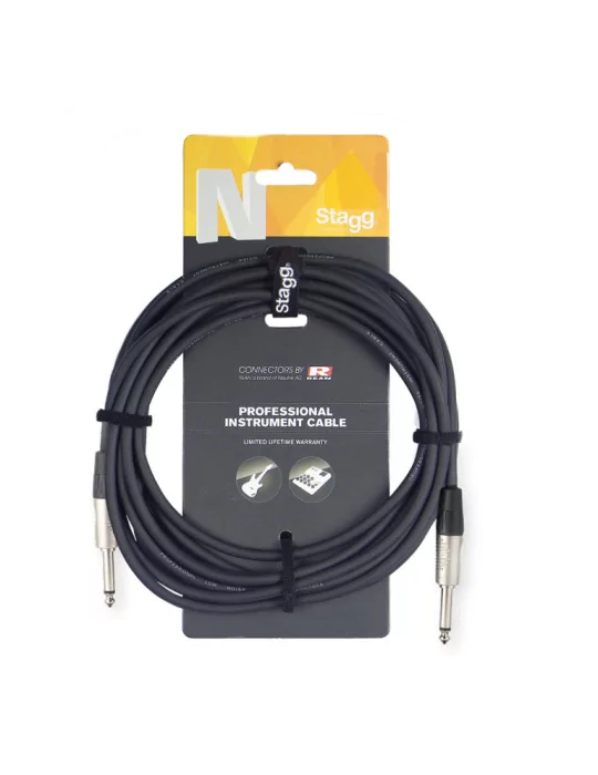  STAGG NGC1,5R Instrument cable, jack/jack (m/m), 1.5 m (5')|MusicGoodDeal 