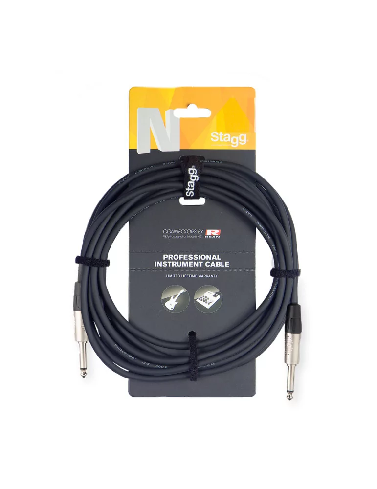  STAGG NGC6R Instrument cable, jack/jack (m/m), 6 m (20')|MusicGoodDeal 