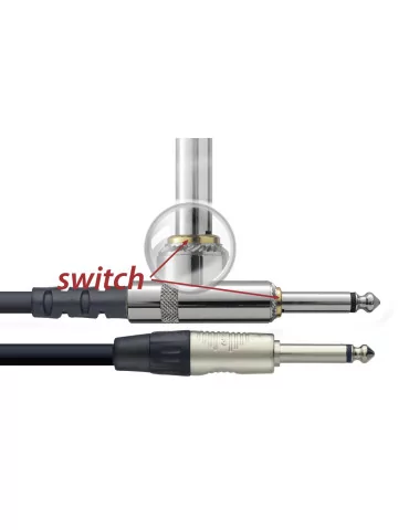  STAGG NGC3SWR Instrument cable, jack/jack (m/m), 3 m (10'), with mute switch|MusicGoodDeal 