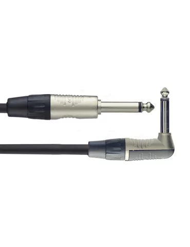  STAGG NGC3PLR Instrument cable, jack/jack (m/m, straight/L-shaped), 3 m (10')|MusicGoodDeal 