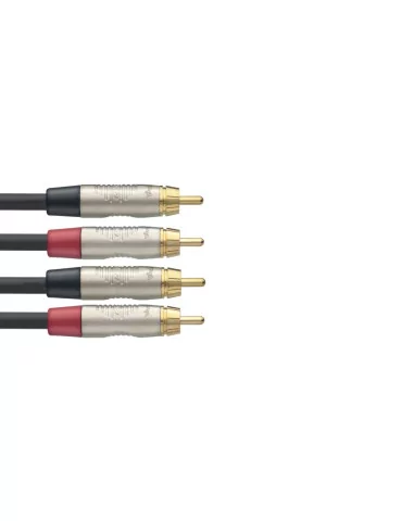  STAGG NTC1CR Twin cable, RCA/RCA (m/m), 1 m (3')|MusicGoodDeal 