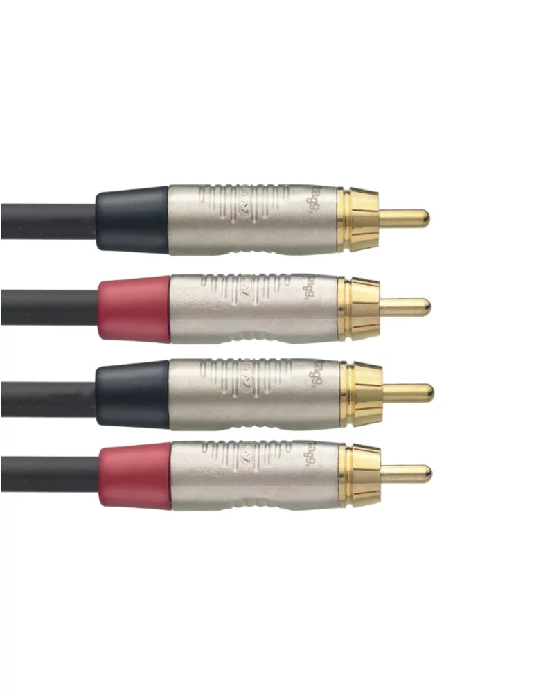  STAGG NTC6CR Twin cable, RCA/RCA (m/m), 6 m (20')|MusicGoodDeal 