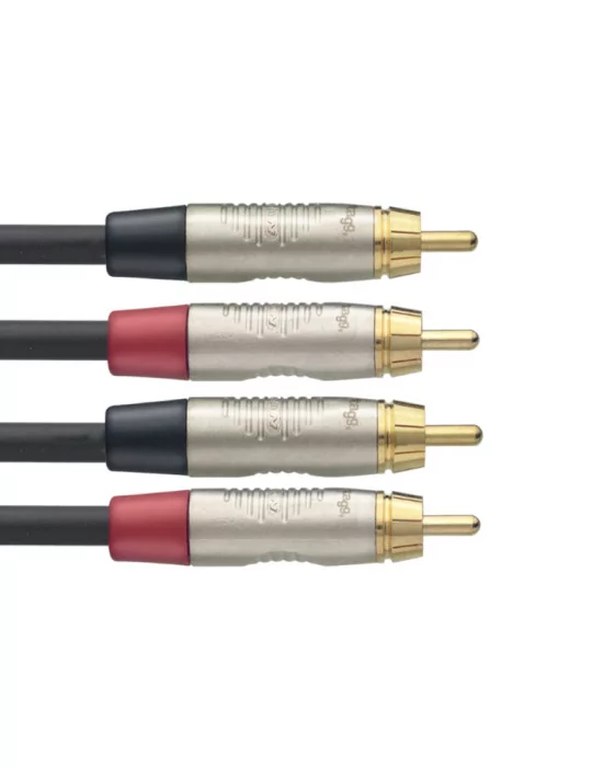  STAGG NTC6CR Twin cable, RCA/RCA (m/m), 6 m (20')|MusicGoodDeal 