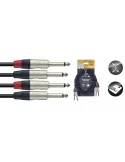  STAGG NTC3PR Cable de puente, jack / jack (m / m), mono, 3 m|MusicGoodDeal 