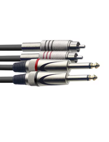  STAGG STC1,5PCM Twin cable, jack/RCA (m/m), 1.5 m (5')|MusicGoodDeal  2