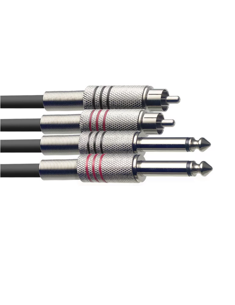 STAGG STC3PCM Twin cable, jack/RCA (m/m), 3 m (10')|MusicGoodDeal 