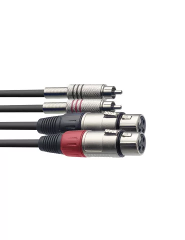  STAGG STC060CMXF Twin cable, XLR/RCA (f/m), 60 cm (2')|MusicGoodDeal 
