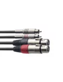  STAGG STC060CMXF Twin cable, XLR/RCA (f/m), 60 cm (2')|MusicGoodDeal 