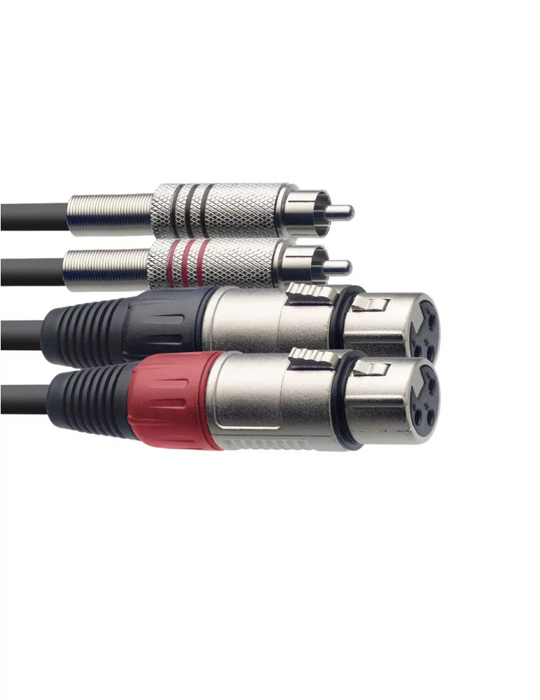  STAGG STC060CMXF Twin cable, XLR/RCA (f/m), 60 cm (2')|MusicGoodDeal 