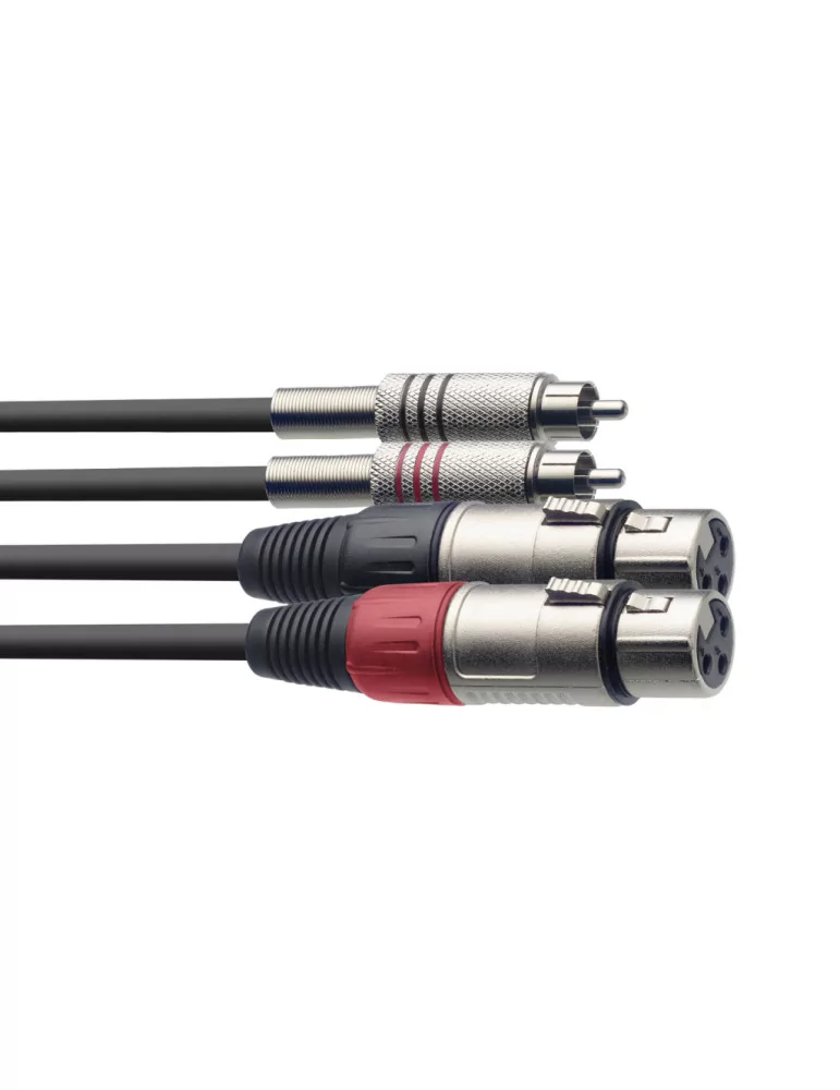  STAGG STC3CMXF Twin cable, XLR/RCA (f/m), 3 m (10')|MusicGoodDeal 