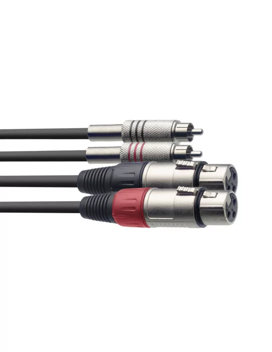  STAGG STC3CMXF Twin cable, XLR/RCA (f/m), 3 m (10')|MusicGoodDeal 