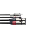  STAGG STC3CMXF Twin cable, XLR/RCA (f/m), 3 m (10')|MusicGoodDeal 