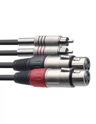  STAGG STC3CMXF Twin cable, XLR/RCA (f/m), 3 m (10')|MusicGoodDeal  2