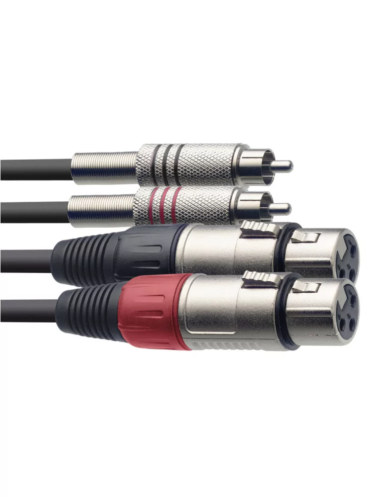  STAGG STC3CMXF Twin cable, XLR/RCA (f/m), 3 m (10')|MusicGoodDeal 