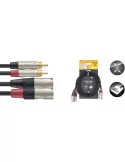  STAGG NTC3CMXMR Cable de puente, RCA / XLR (m / m), 3 m, serie N|MusicGoodDeal 