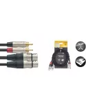  STAGG NTC3CMXFR Twin cable, RCA/XLR (m/f), 3 m (10'), N-series|MusicGoodDeal 