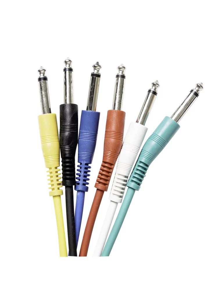  STAGG SPC030 E Mono patch cable, 6 x jack/jack (m/m), 30 cm (1'), moulded plastic|MusicGoodDeal 