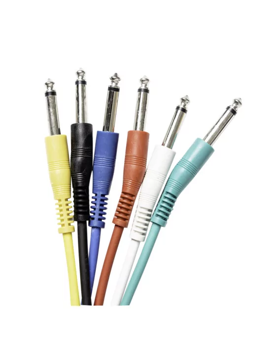  STAGG SPC030 E Mono patch cable, 6 x jack/jack (m/m), 30 cm (1'), moulded plastic|MusicGoodDeal 