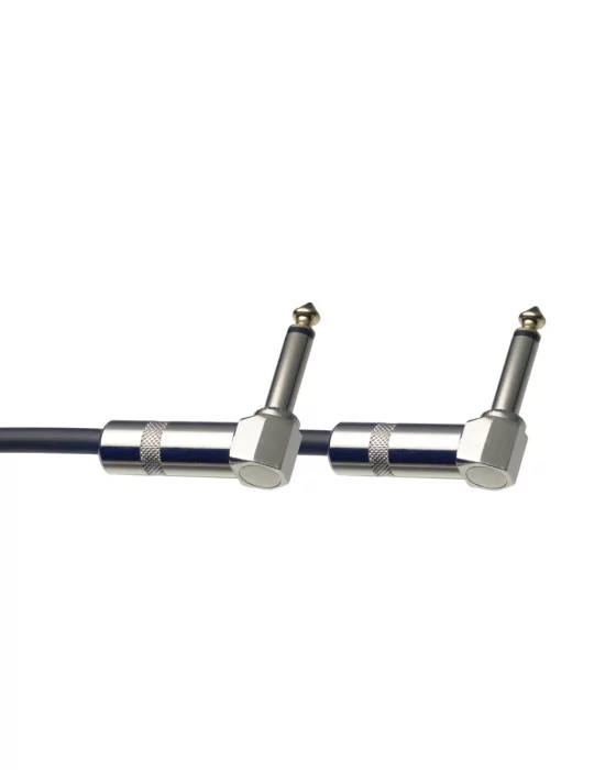  STAGG SPC030L DL Cable de conexión mono, jack / jack (m / m, en ángulo), 30 cm, metal|MusicGoodDeal 