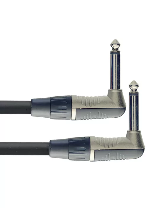  STAGG NPC030LR Patch cable, jack/jack (m/m), L-shaped, mono, 30 cm (1')|MusicGoodDeal 