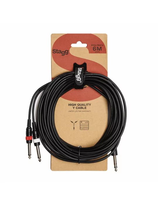  STAGG SYC6/PS2P E Y cable, jack/jack (m/m), 6 m (20')|MusicGoodDeal 