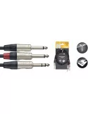  STAGG NYC1/PS2PR N series Y-cable, jack/jack (m/m), stereo/mono, 1 m (3')|MusicGoodDeal 