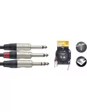  STAGG NYC3/PS2PR N series Y-cable, jack/jack (m/m), stereo/mono, 3 m (10')|MusicGoodDeal 