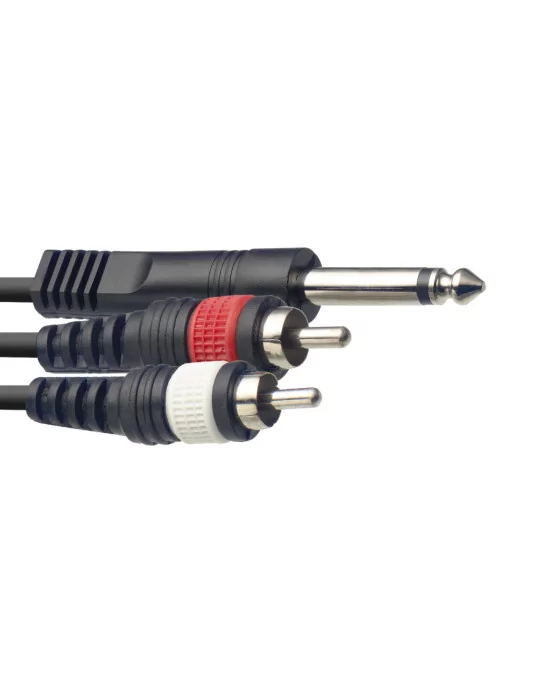  STAGG SYC3/P2CM E Cable Y, jack / RCA (m / m), 3 m, plástico moldeado|MusicGoodDeal 