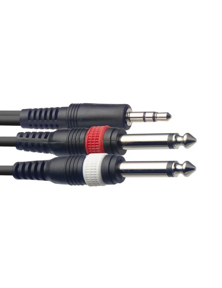  STAGG SYC1/MPSB2P E Y cable, mini jack/jack (1m/2m), 1 m (3')|MusicGoodDeal 