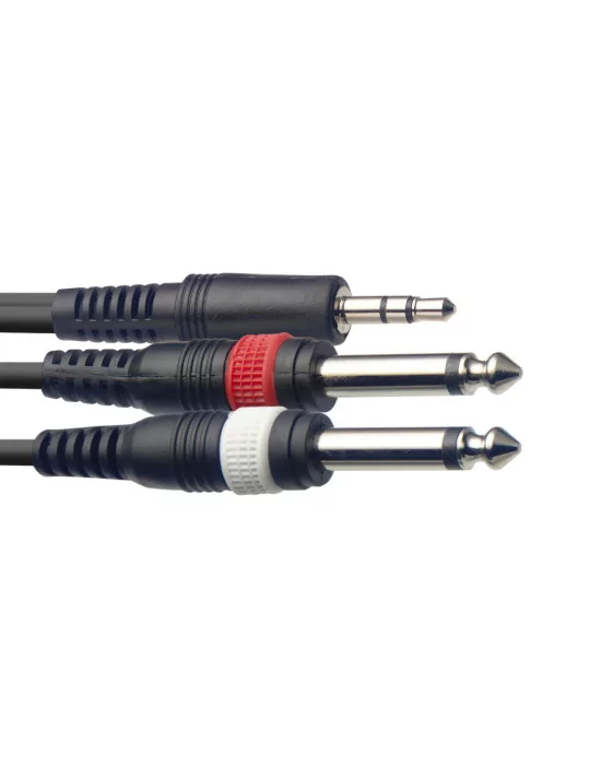  STAGG SYC1/MPSB2P E Y cable, mini jack/jack (1m/2m), 1 m (3')|MusicGoodDeal 